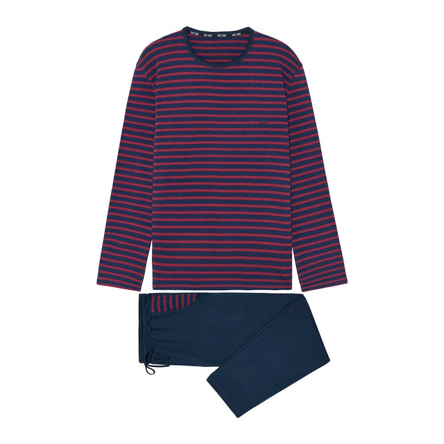 Carson Long Sleepwear | Navy Stripes 402821-R0RA