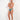 Man wearing teal thong with a floral pattern on a white background