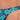 Blue floral-patterned thong on a male model