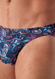 Paisley patterned briefs worn by a person
