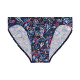 Paisley patterned underwear on a white background