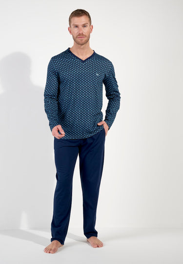 Cairo Long Sleepwear | Navy Print 403056-P0RA