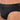 Black patterned men's underwear worn by a person.