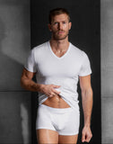 400206 Classic Tee-Shirt V Neck - 0003 White
