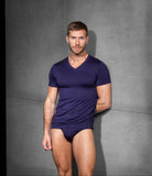 402466 Tencel Soft T-Shirt V Neck - 00RA Navy