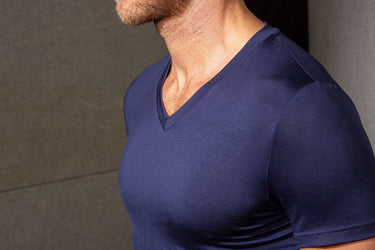 402466 Tencel Soft T-Shirt V Neck - 00RA Navy