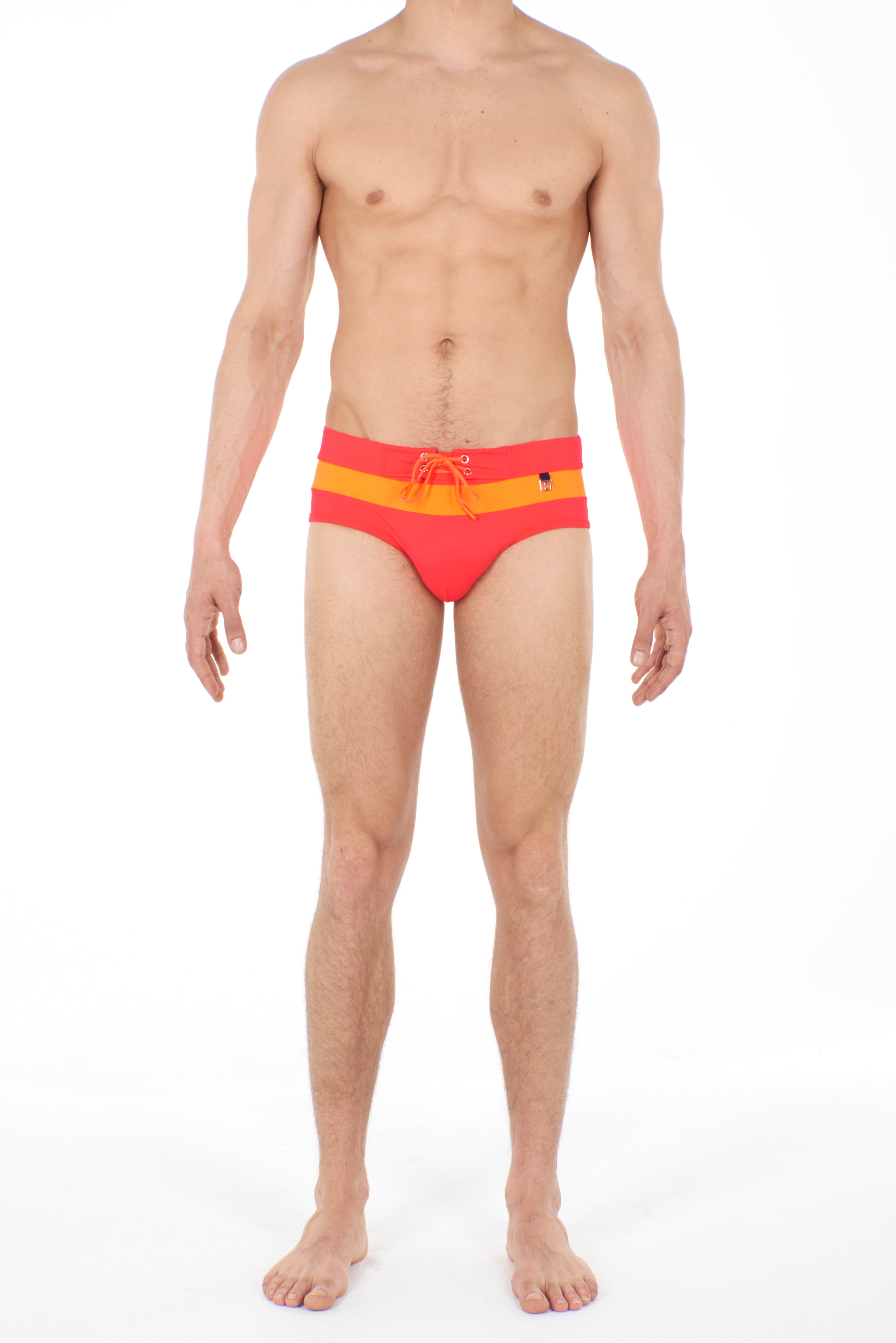 401271 Barbado Swim Midi Briefs - 00PA Red