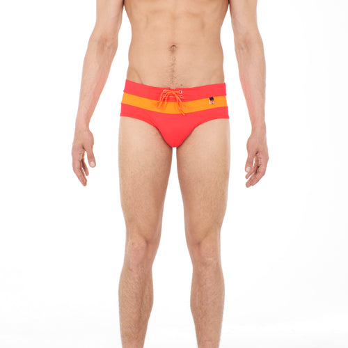 401271 Barbado Swim Midi Briefs - 00PA Red