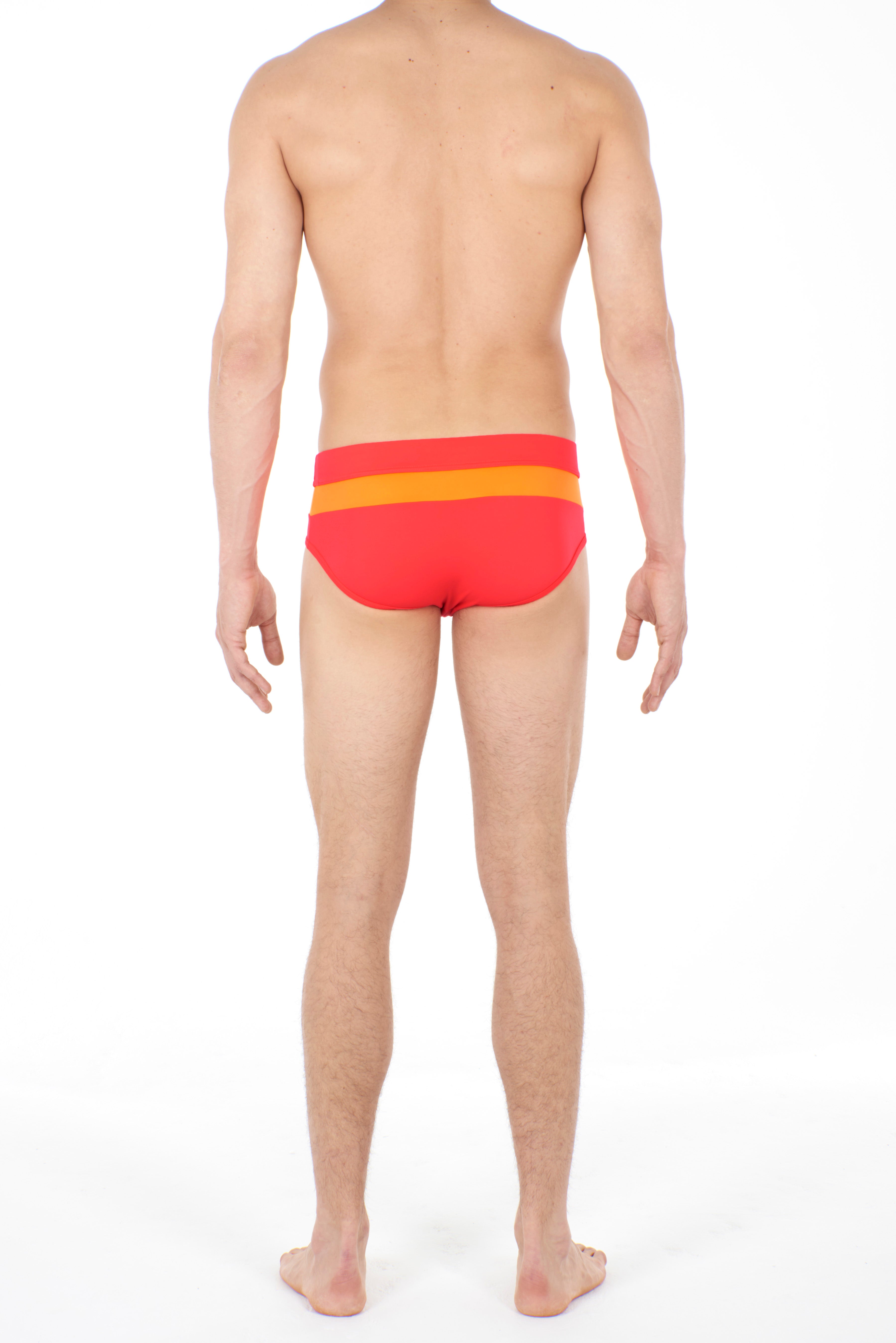 401271 Barbado Swim Midi Briefs - 00PA Red