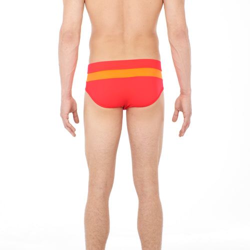 401271 Barbado Swim Midi Briefs - 00PA Red