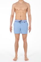 401282 Preppy Beach Boxer - PW01 White/Blue