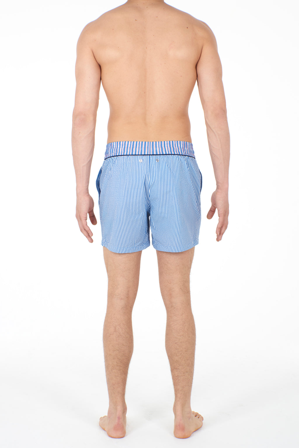 401282 Preppy Beach Boxer - PW01 White/Blue