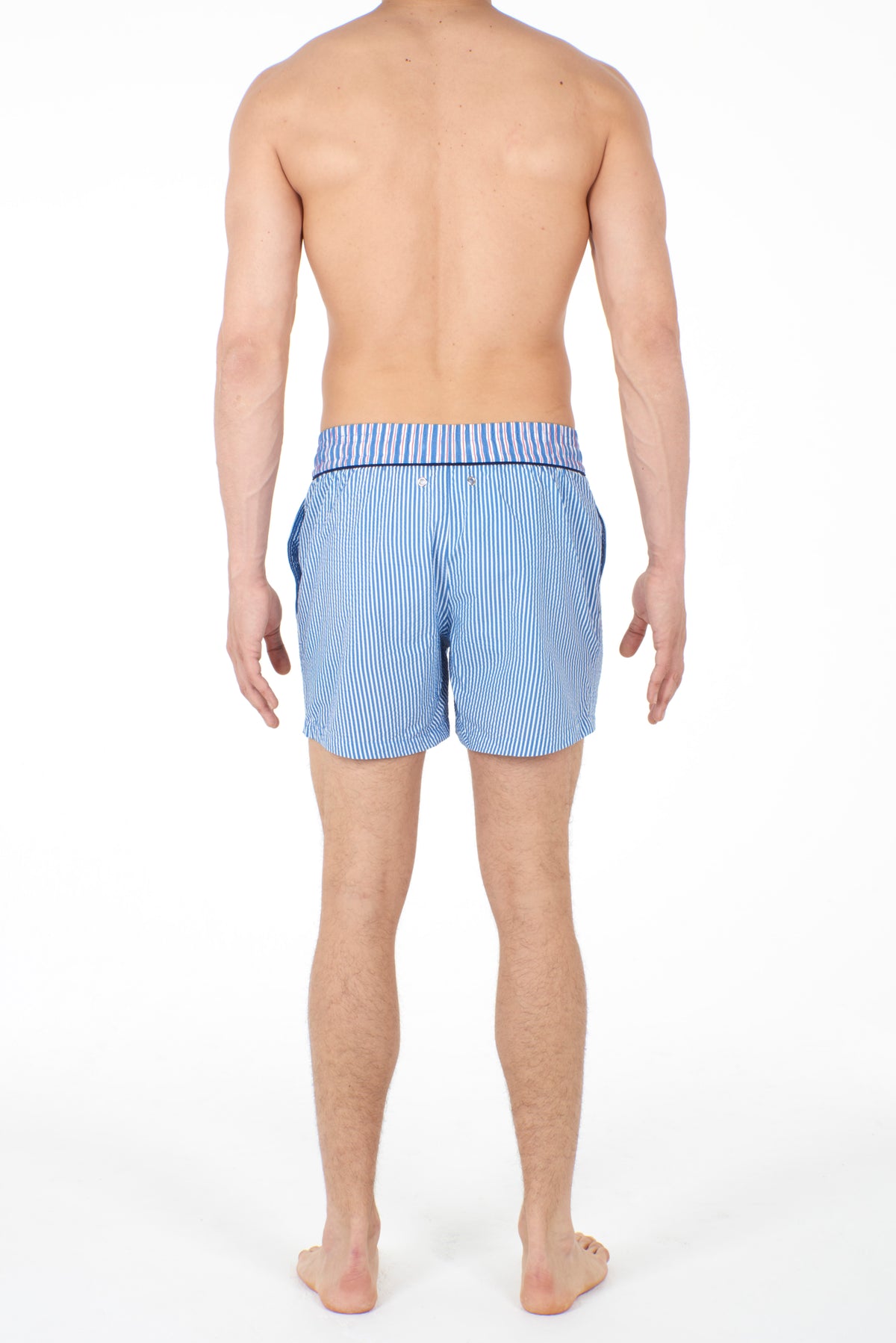 401282 Preppy Beach Boxer - PW01 White/Blue