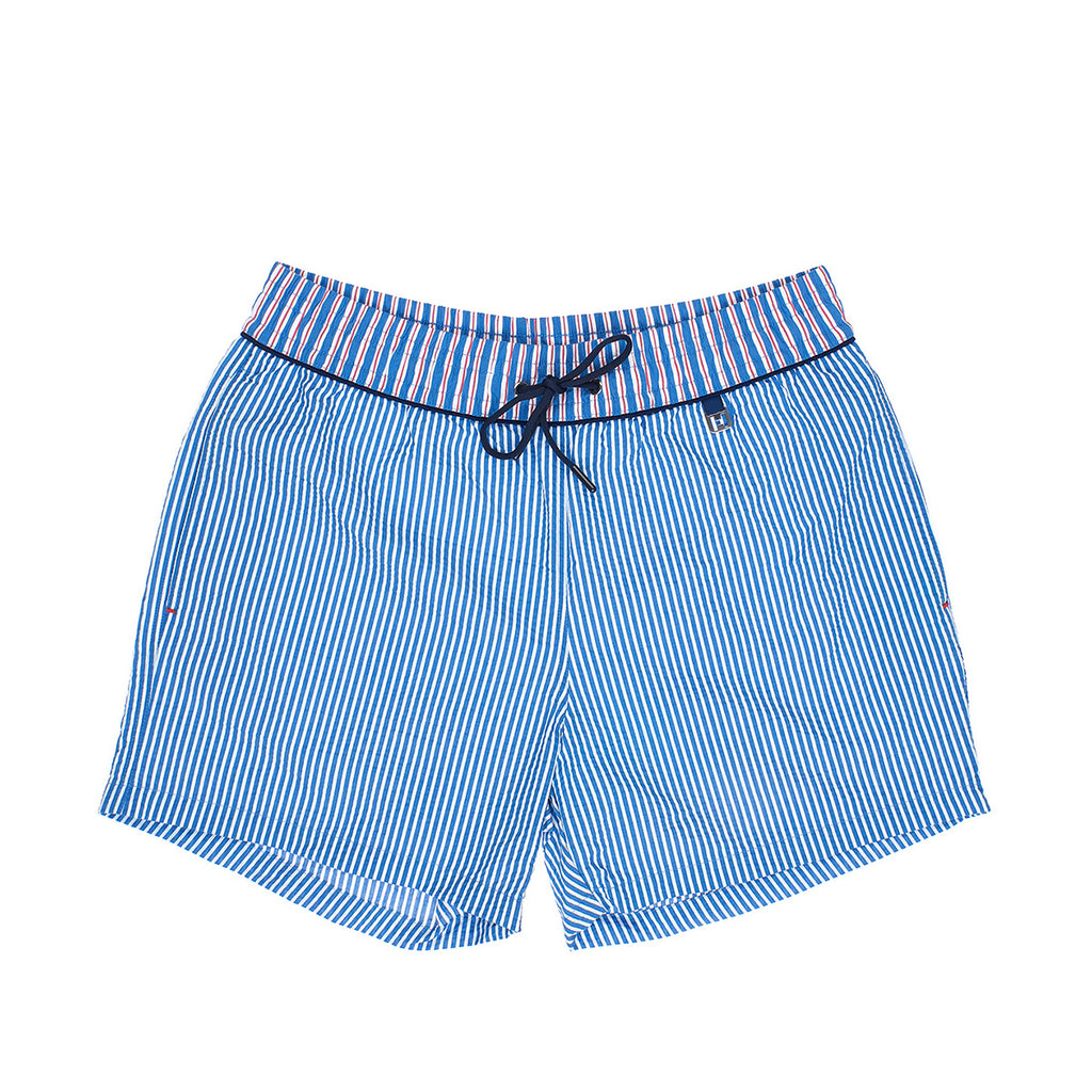 401282 Preppy Beach Boxer - PW01 White/Blue