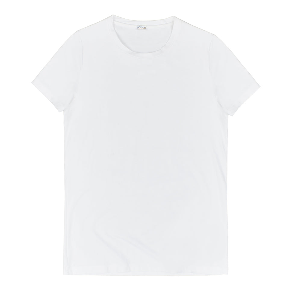 Hom Supreme Cotton Tee Shirt Crew Neck White