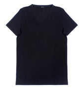 401331 Supreme Cotton Tee-Shirt V Neck - 0004 Black