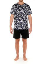 Catalan Short Pajama | Navy Print 402093-P0RA