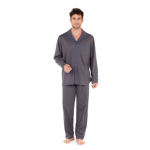 402101 Samena Long Pajama - Z098 Anthrazit