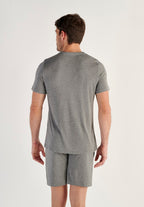 Cocooning S/Slv V-Neck Shirt | Grey 402184-00ZU
