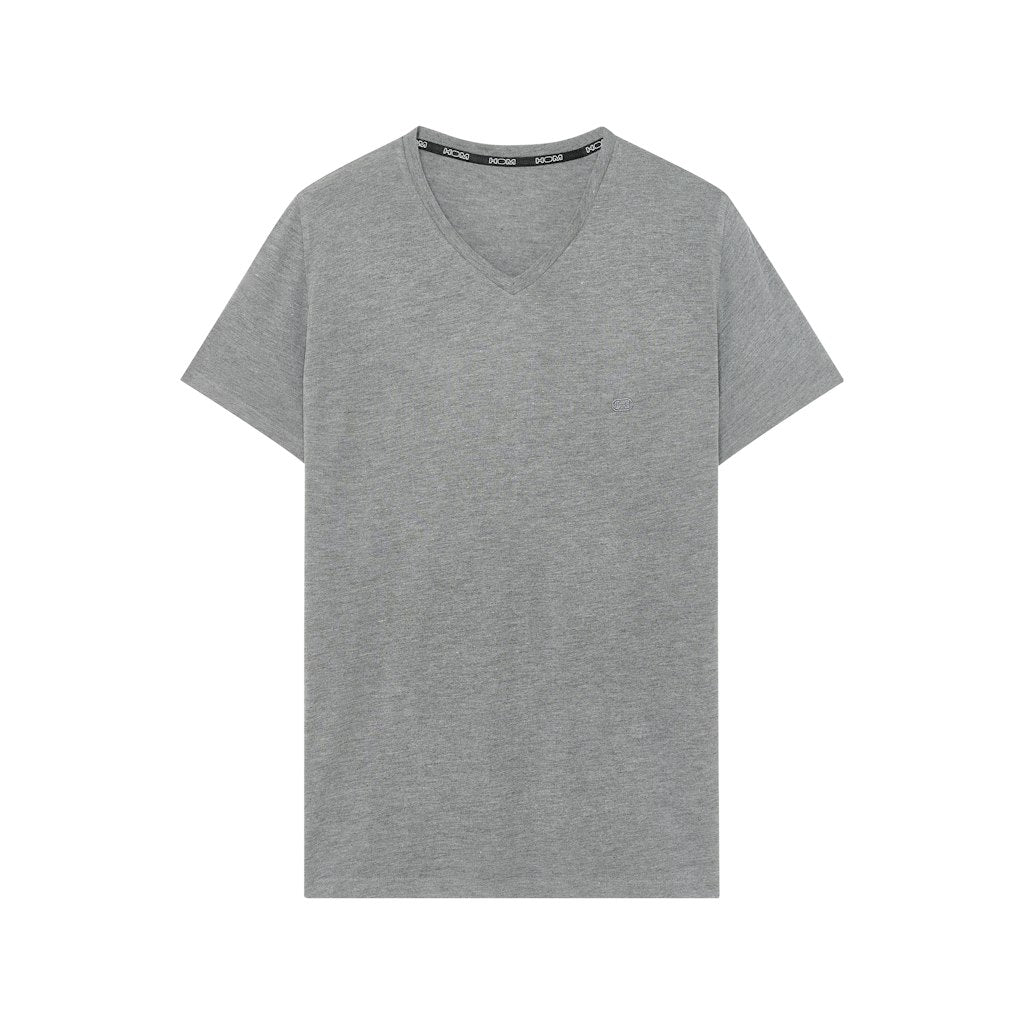 Cocooning S/Slv V-Neck Shirt | Grey 402184-00ZU