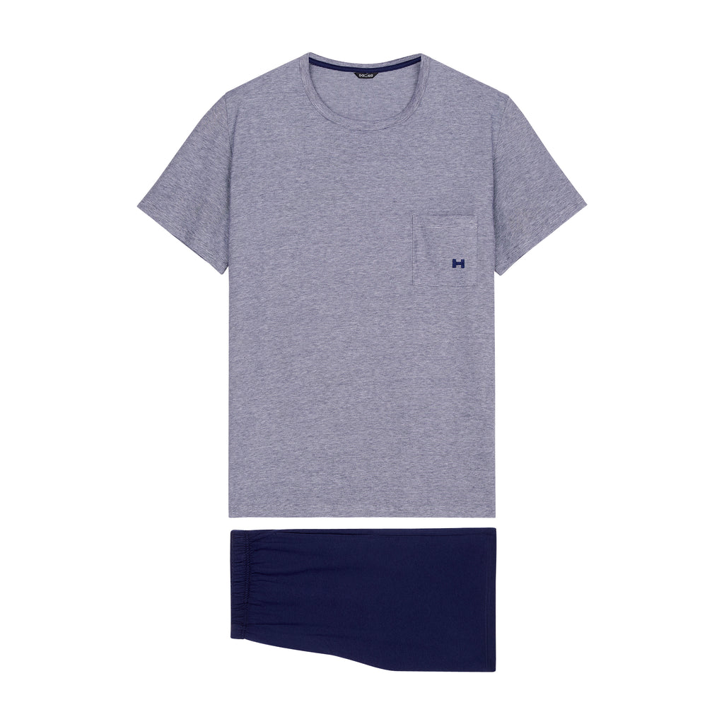 402207 Cotton Comfort S/SLV Pajama - 00RA Navy