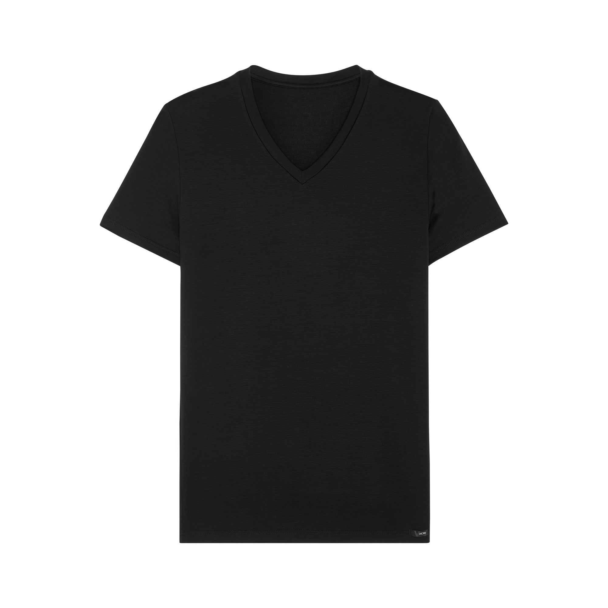 402466 Tencel Soft T-Shirt V Neck - 0004 Black