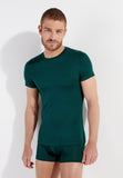 402593 Tencel Soft Tee-Shirt Crew Neck - 00DG Dark Green