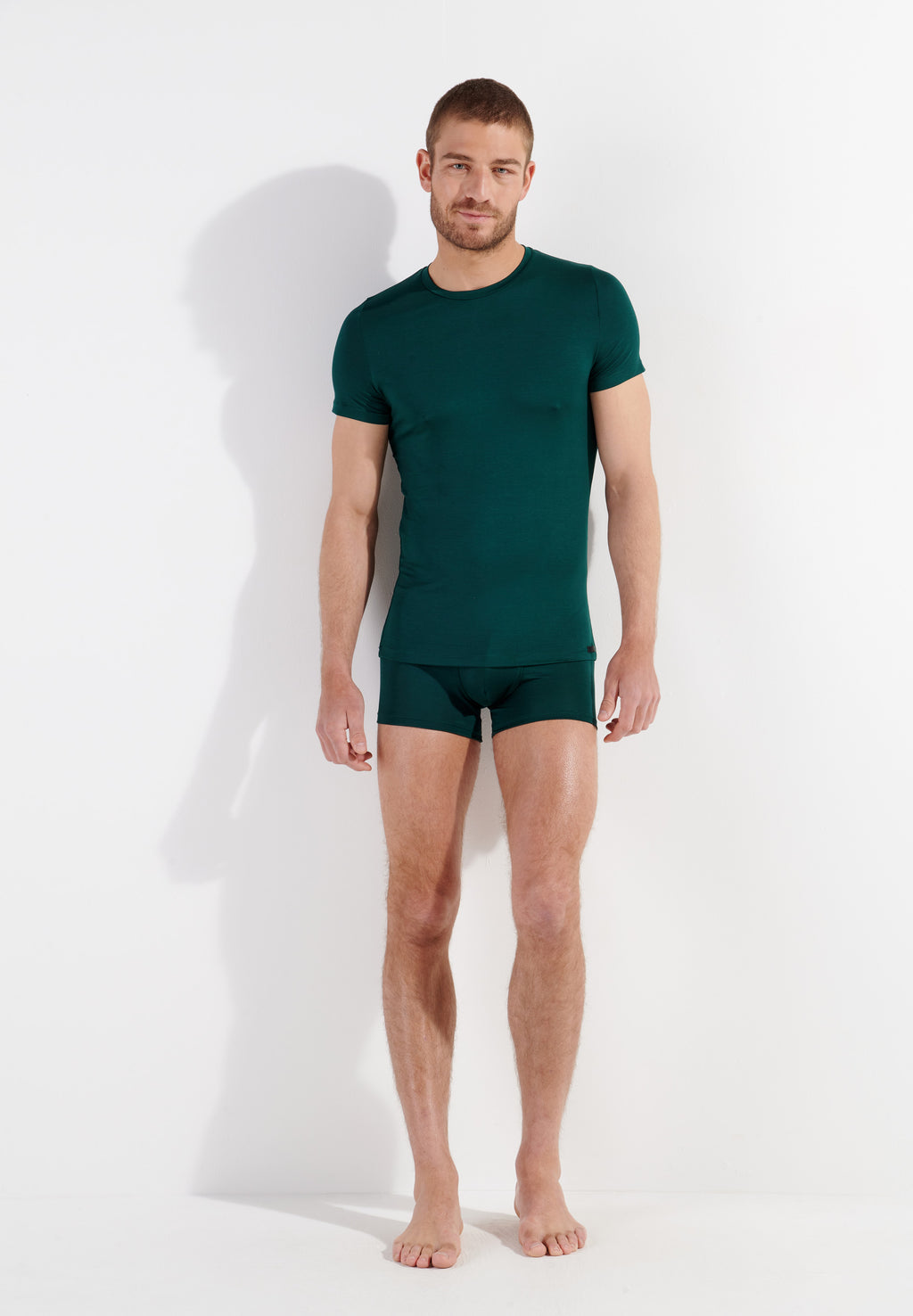 402593 Tencel Soft Tee-Shirt Crew Neck - 00DG Dark Green