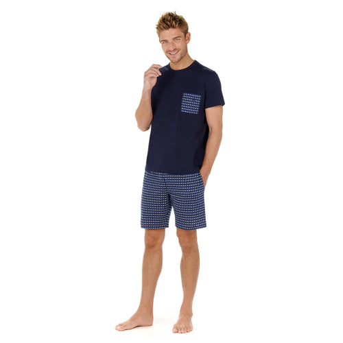 402611 Larry Short Sleepwear - 0054 Jeans Blue