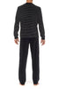 402619 Norman Homewear - R04W Black/White Stripes