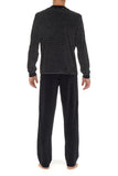 402619 Norman Homewear - R04W Black/White Stripes