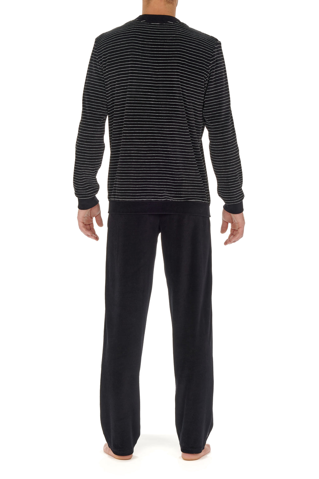 402619 Norman Homewear - R04W Black/White Stripes