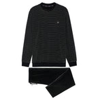 402619 Norman Homewear - R04W Black/White Stripes