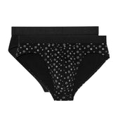 Joan #2 Mini Briefs Ho1 2p | Black/Black Print 402659-D042