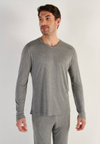 Cocooning Long Sleeve Shirt V | Grey 402673-00ZU