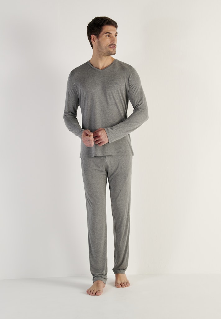 Cocooning Long Sleeve Shirt V | Grey 402673-00ZU
