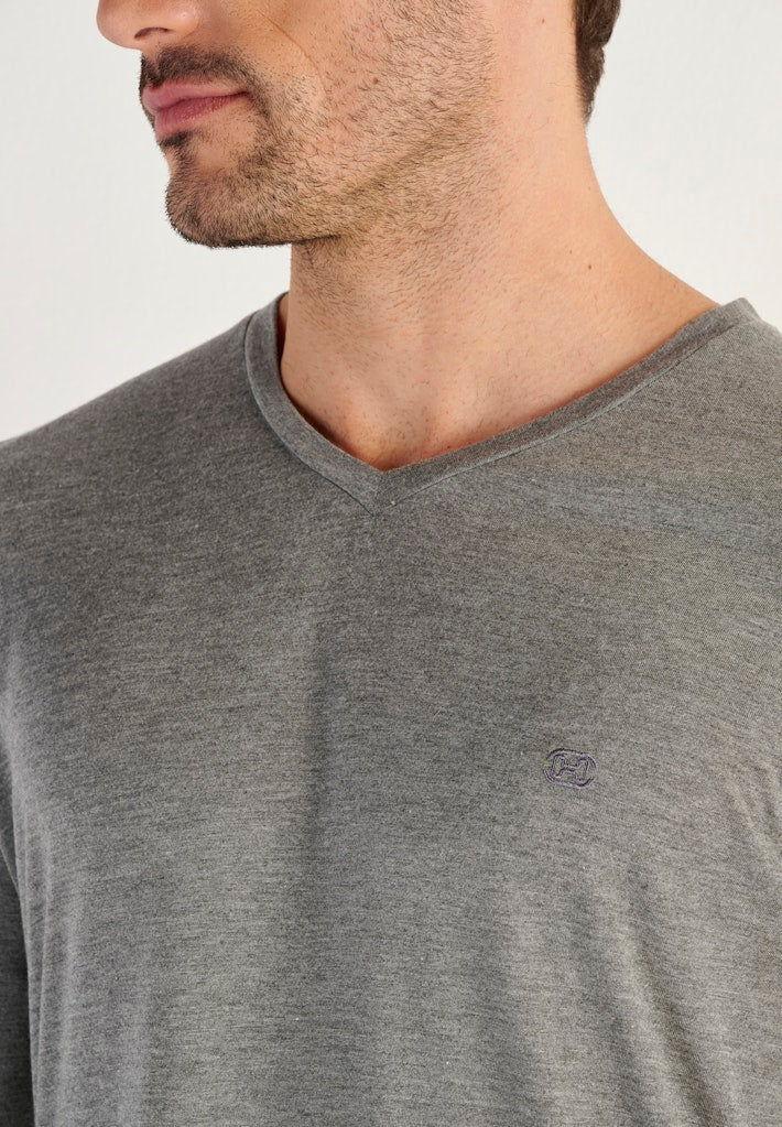 Cocooning Long Sleeve Shirt V | Grey 402673-00ZU