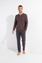 402723 Jegor Long Sleepwear - I004 Black Print