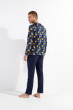 402725 Lucky Long Sleepwear - P0RA Navy Print