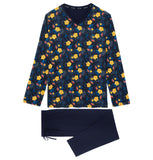402725 Lucky Long Sleepwear - P0RA Navy Print