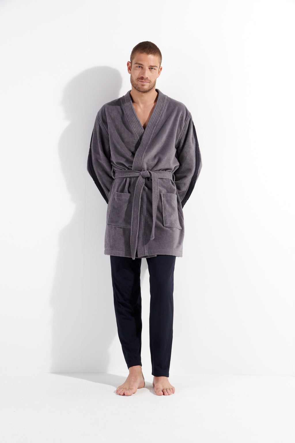 402726 Preston Bathrobe - 00ZU Grey