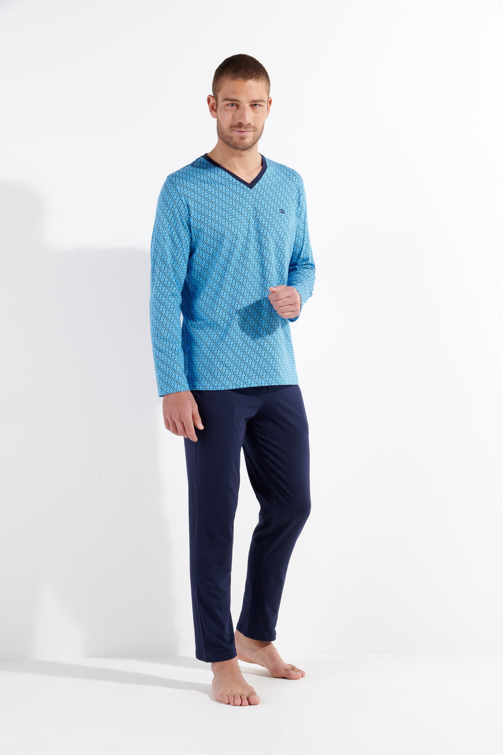Cameron Long Sleepwear | Blue Print 402740-I0bi