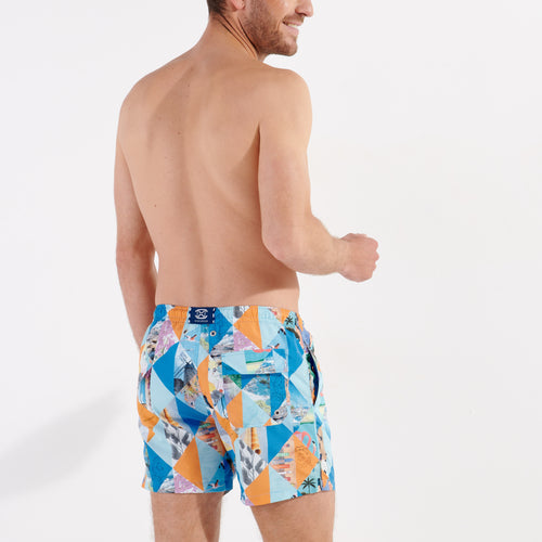 402747 Port Cros Beach Boxer - P0BI Blue Print