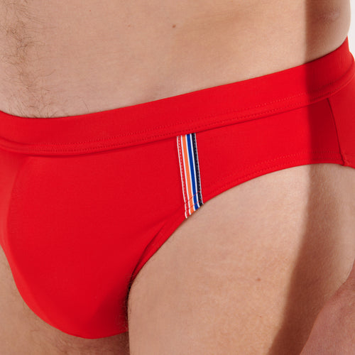 402755 Nautical Cup Swim Mini Briefs - 00PA Red