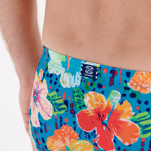 402761 Dino Swim Mini Briefs - P0PF Turquoise Print