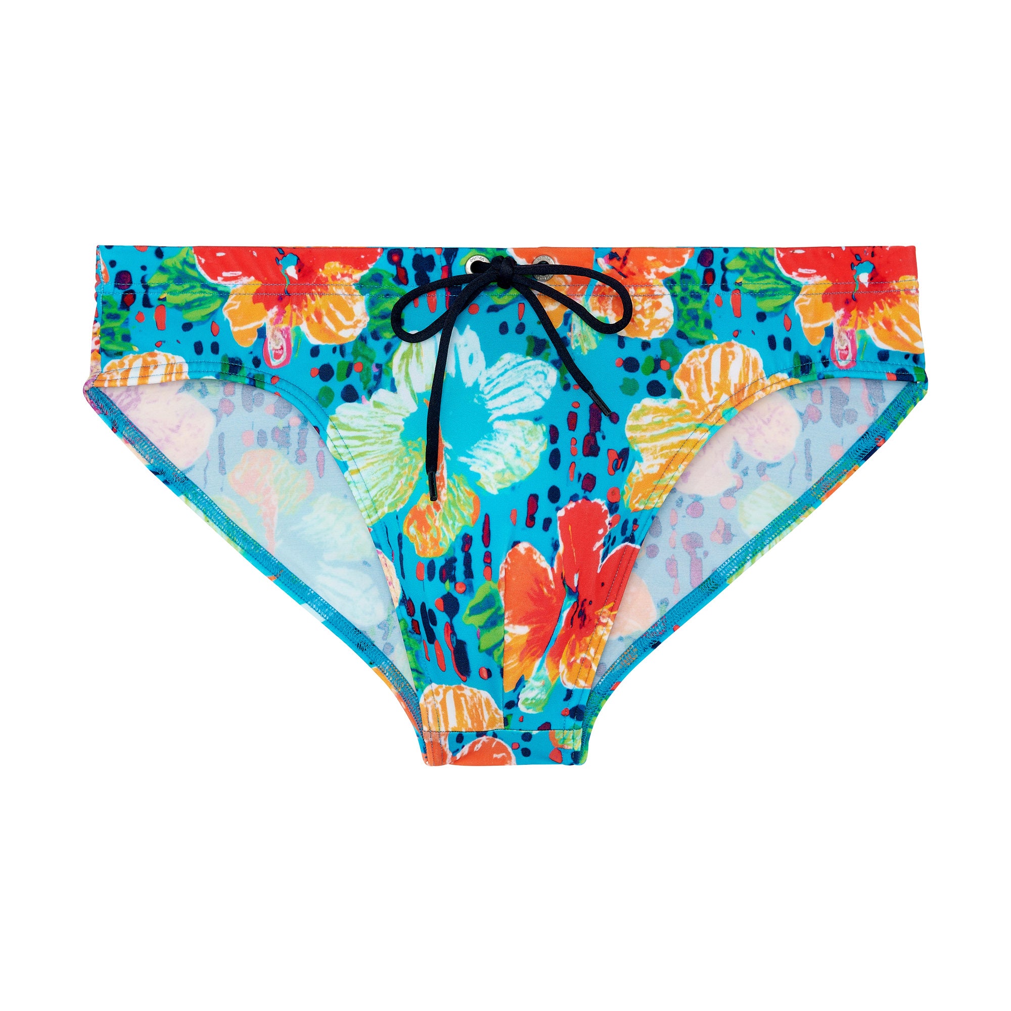 402761 Dino Swim Mini Briefs - P0PF Turquoise Print