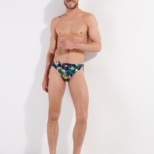 402764 Flamingo Swim Mini Briefs - P0RA Navy Print