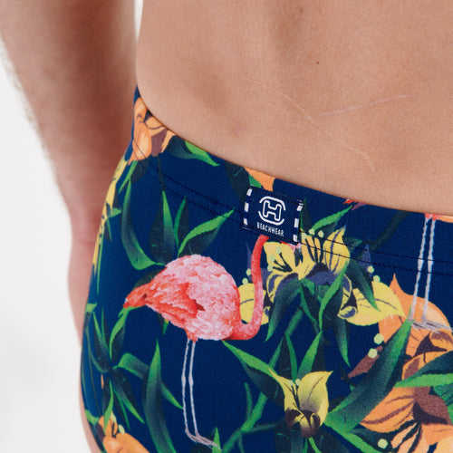 402764 Flamingo Swim Mini Briefs - P0RA Navy Print