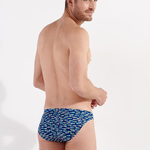 Trouville Swim Micro Briefs | Navy Prin 402776-I0ra