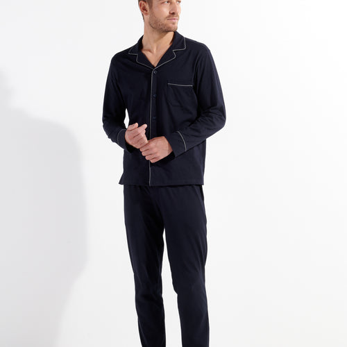 402802 Albert Long Sleepwear - 00RA Navy